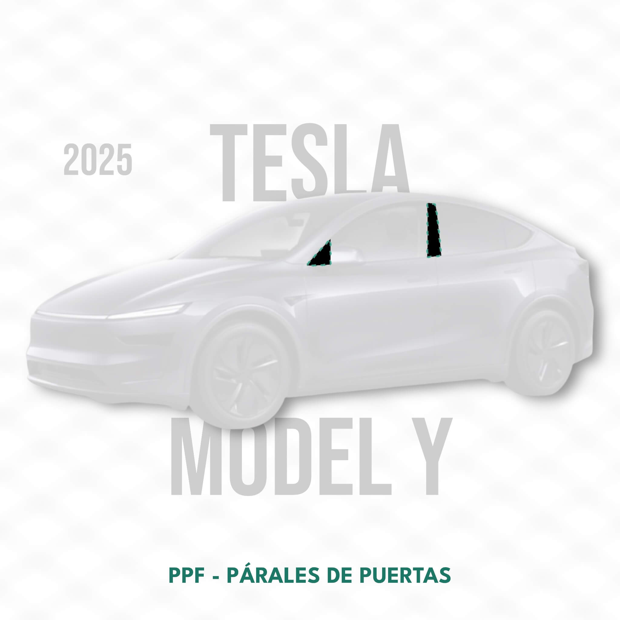 Tesla Model Y - PPF - PARALES DE PUERTAS PIANO BLACK